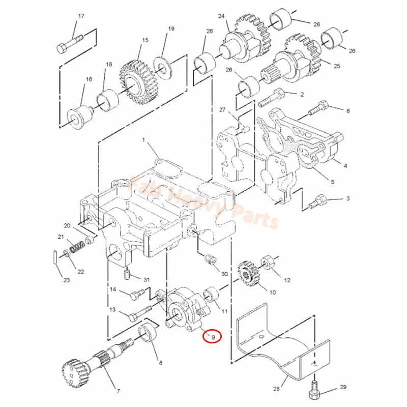 Oil Pump 7C - 3134 7C3134 Fits for Caterpillar CAT Engine 3054 Paving Compactor CP - 323 CP - 433B CS - 323 CS - 431B CS - 433B PS - 110 PS - 130 PS - 180 - Fab Heavy Parts