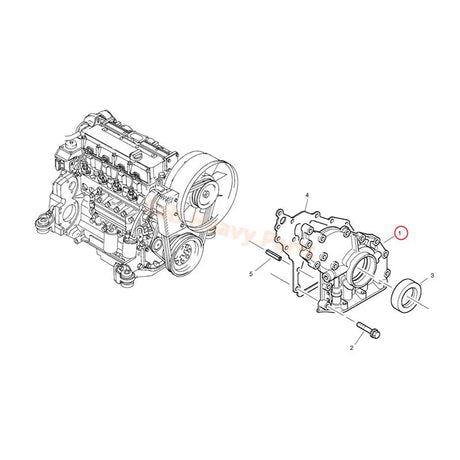 Oil Pump Front Cover 20882047 20515177 for Volvo TAD520 TAD720 TAD721 TAD722 L40 L40B L45 L45B - Fab Heavy Parts