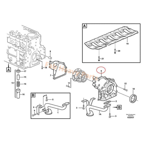 Oil Pump VOE21600207 for Volvo Excavator EC240B EC240C EC250D EC290B EC290C EC300D ECR305C - Fab Heavy Parts