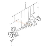 Oil Pump XJAF - 01670 for Hyundai Excavator R28 - 7 R35 - 7 R36N - 7 R25Z - 9A R27Z - 9 - Fab Heavy Parts