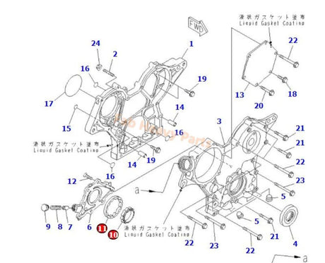 Oil Pump YM119717 - 32110 & YM119717 - 32120 Fits for Komatsu Engine 2D70E - 5 3D76E - 5 3D76E - 6 Excavator PC20MR - 2 PC22MR - 3 PC26MR - 3 - Fab Heavy Parts