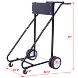 Outboard Boat Motor Stand Engine Carrier Cart Dolly for Storage 315lbs Weight Capacity w/Wheels Black - Fab Heavy Parts