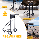Outboard Boat Motor Stand Engine Carrier Cart Dolly for Storage 315lbs Weight Capacity w/Wheels Black - Fab Heavy Parts