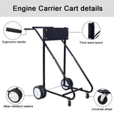 Outboard Boat Motor Stand Engine Carrier Cart Dolly for Storage 315lbs Weight Capacity w/Wheels Black - Fab Heavy Parts