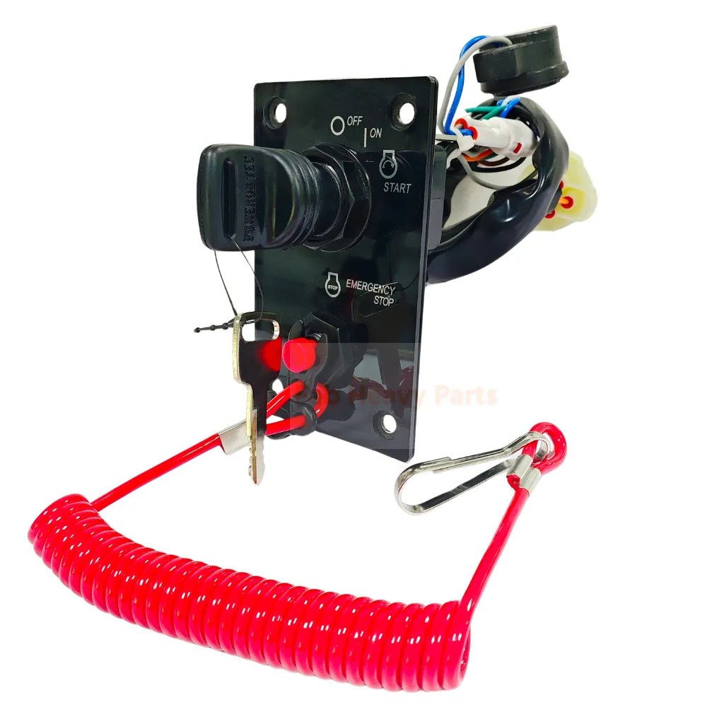 Outboard Single Ignition Key Switch Panel Top Control Box 37100 - 96J24 Fits for Suzuki - Fab Heavy Parts