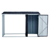 Outdoor Firewood Storage Shed Rack with Log Holder Galvanized Steel 98” - Fab Heavy Parts
