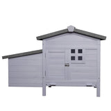 Outdoor Free - Range Wooden Chicken Coop with Asphalt Roof Leak - Proof Pull - Out Tray Secure Predator Defense - Fab Heavy Parts