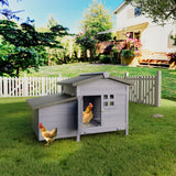 Outdoor Free - Range Wooden Chicken Coop with Asphalt Roof Leak - Proof Pull - Out Tray Secure Predator Defense - Fab Heavy Parts