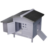 Outdoor Free - Range Wooden Chicken Coop with Asphalt Roof Leak - Proof Pull - Out Tray Secure Predator Defense - Fab Heavy Parts