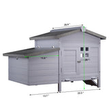 Outdoor Free - Range Wooden Chicken Coop with Asphalt Roof Leak - Proof Pull - Out Tray Secure Predator Defense - Fab Heavy Parts