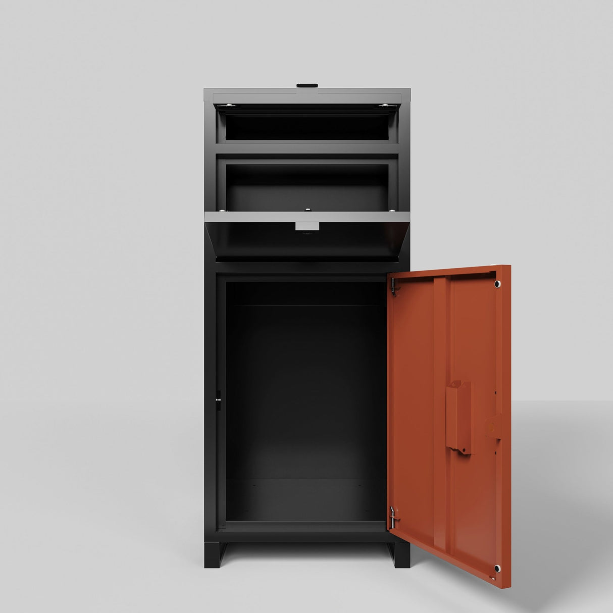 Outdoor Parcel Drop Box with Mechanical Lock 36.6'' x 15.75'' x 15.75'' Burglar Resistant Stopper - Fab Heavy Parts