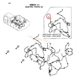 Ytre ledningsnett 4487830 for Hitachi gravemaskin ZX200-HHE ZX200LC-HHE ZX230-HHE ZX240LC-HHE