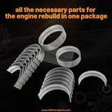 Overhaul Rebuild Kit Fits for Caterpillar CAT 3054C 3054E 3054C/E Backhoe Loader 416E 422E 428D 428E - Fab Heavy Parts