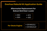 Overhaul Rebuild Kit for Deutz Engine BF4M1011 BF4M1011F Aftermarket Replacement For Bobcat Loader 863 864 873 883 - Fab Heavy Parts