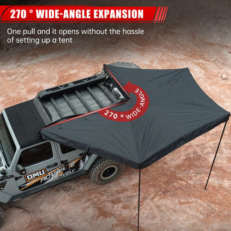 Overland 270 Degree Awning House Tent for Driver Side (Only Top Awning Not Include Side Wall) - Fab Heavy Parts