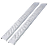 Pack of 2 77" L 960lbs Capacity Loading Ramps with 4pcs Pedal - Silver - Fab Heavy Parts