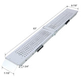 Pack of 2 Loading Ramps Folding 950 lbs Max Size 63'' - Silver - Fab Heavy Parts
