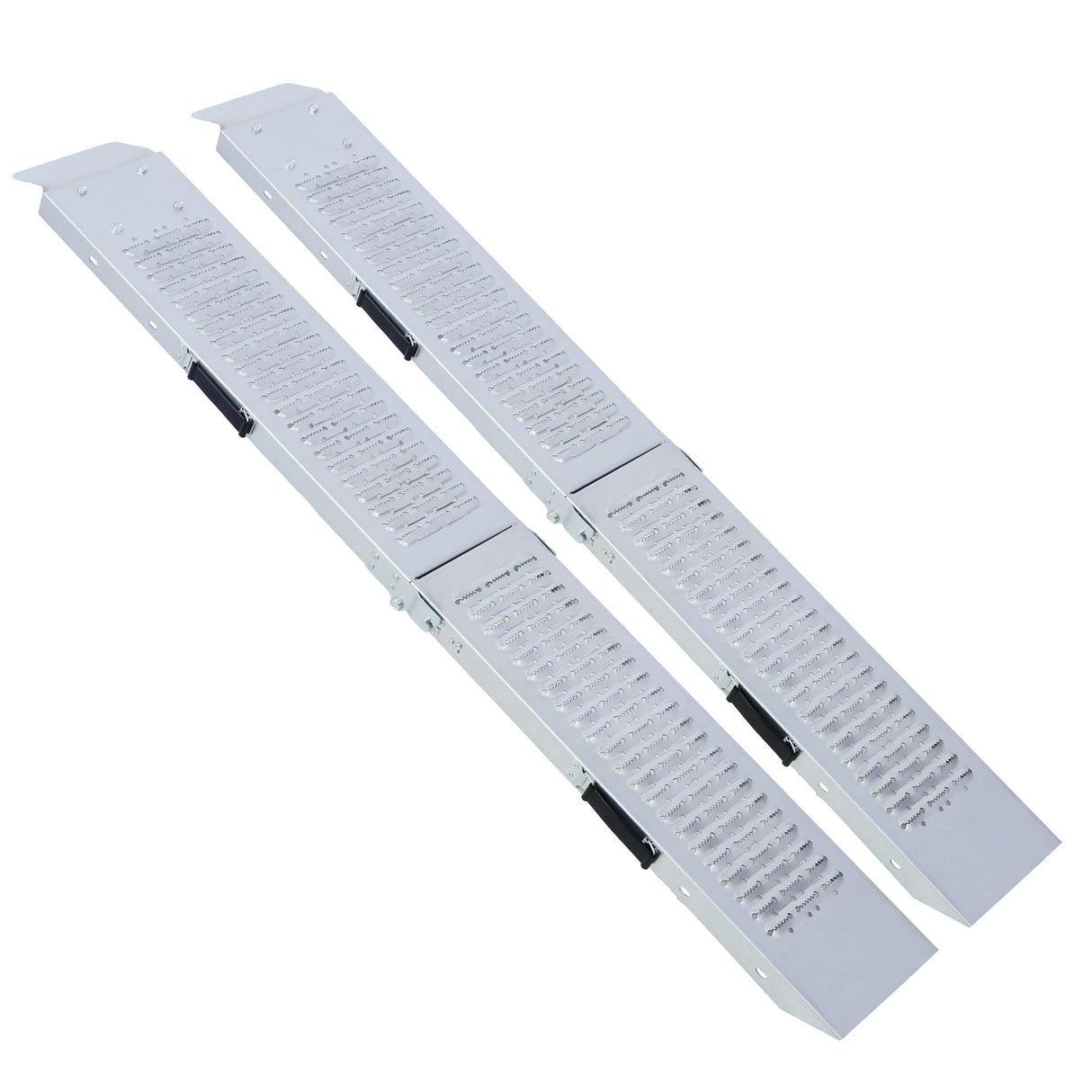 Pack of 2 Loading Ramps Folding 950 lbs Max Size 63'' - Silver - Fab Heavy Parts