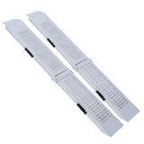 Pack of 2 Loading Ramps Folding 950 lbs Max Size 63'' - Silver - Fab Heavy Parts