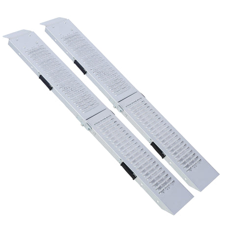 Pack of 2 Loading Ramps Folding 950 lbs Max Size 63'' - Silver - Fab Heavy Parts