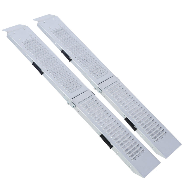 Pack of 2 Loading Ramps Folding 950 lbs Max Size 63'' - Silver - Fab Heavy Parts