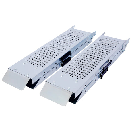 Pack of 2 Loading Ramps Folding 950 lbs Max Size 71'' - Silver - Fab Heavy Parts