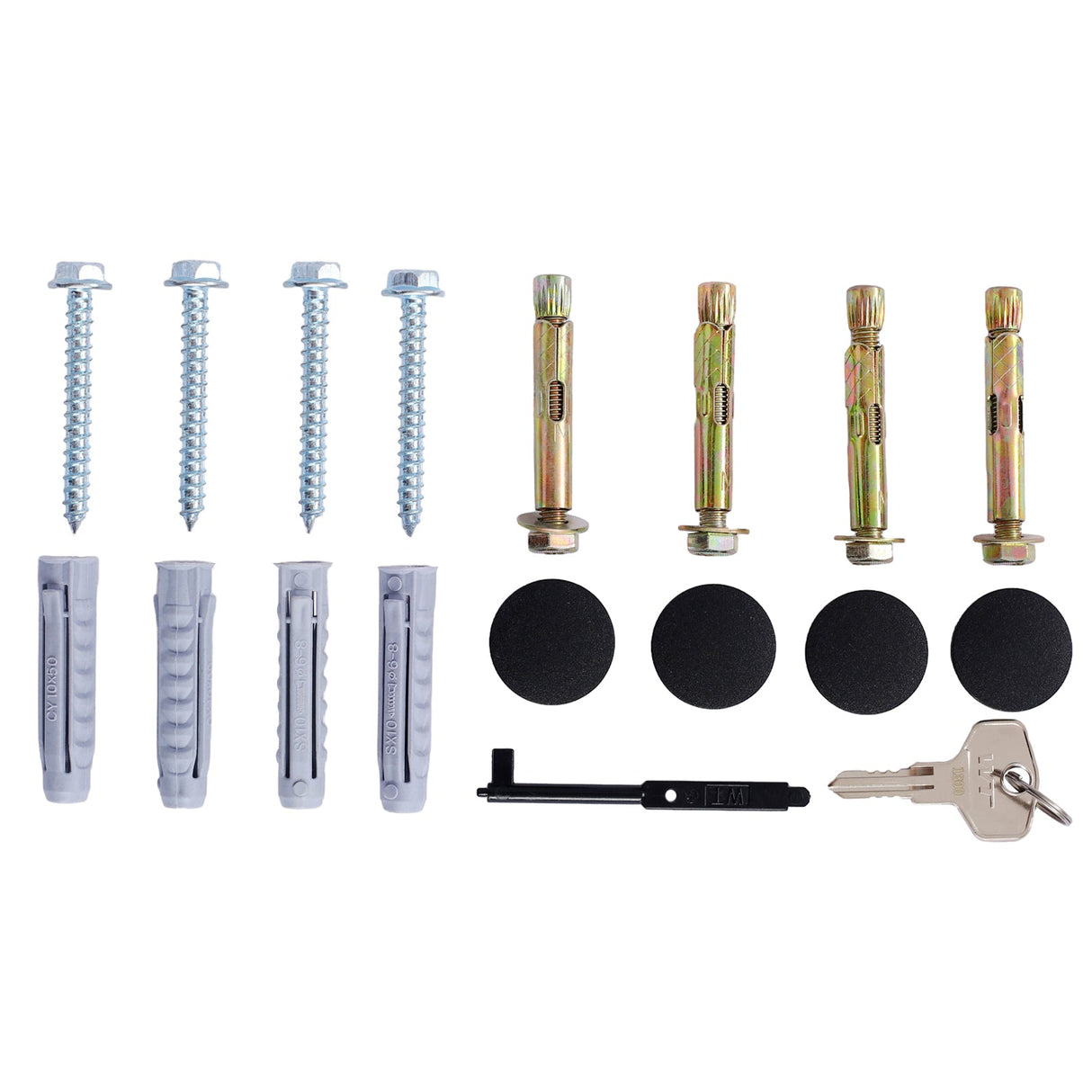 Package Delivery Box 14'' x 11.3'' x 42'' Galvanized Steel Parcel Mailbox w/ Code Lock & Mounting Hardware - Black and White - Fab Heavy Parts