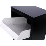 Package Delivery Box 14'' x 11.3'' x 42'' Galvanized Steel Parcel Mailbox w/ Code Lock & Mounting Hardware - Black and White - Fab Heavy Parts