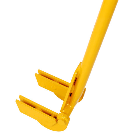 Pallet Buster Tool with 43in Long Handle Deck Wrecker Pry Bar Board Removal - Yellow - Fab Heavy Parts