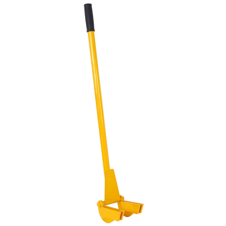 Pallet Buster Tool with 43in Long Handle Deck Wrecker Pry Bar Board Removal - Yellow - Fab Heavy Parts