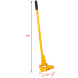 Pallet Buster Tool with 43in Long Handle Deck Wrecker Pry Bar Board Removal - Yellow - Fab Heavy Parts