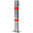Parking Bollard Pole Barrier with Lock Square - Gray - Fab Heavy Parts