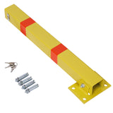 Parking Bollard Pole Barrier with Lock Square - Yellow - Fab Heavy Parts