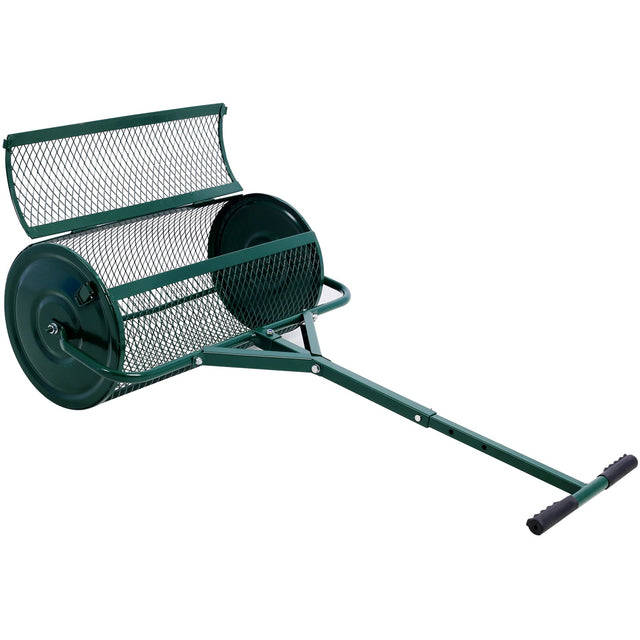 Peat Moss Spreader 24inch Compost Metal Mesh T Shaped Handle - Green - Fab Heavy Parts