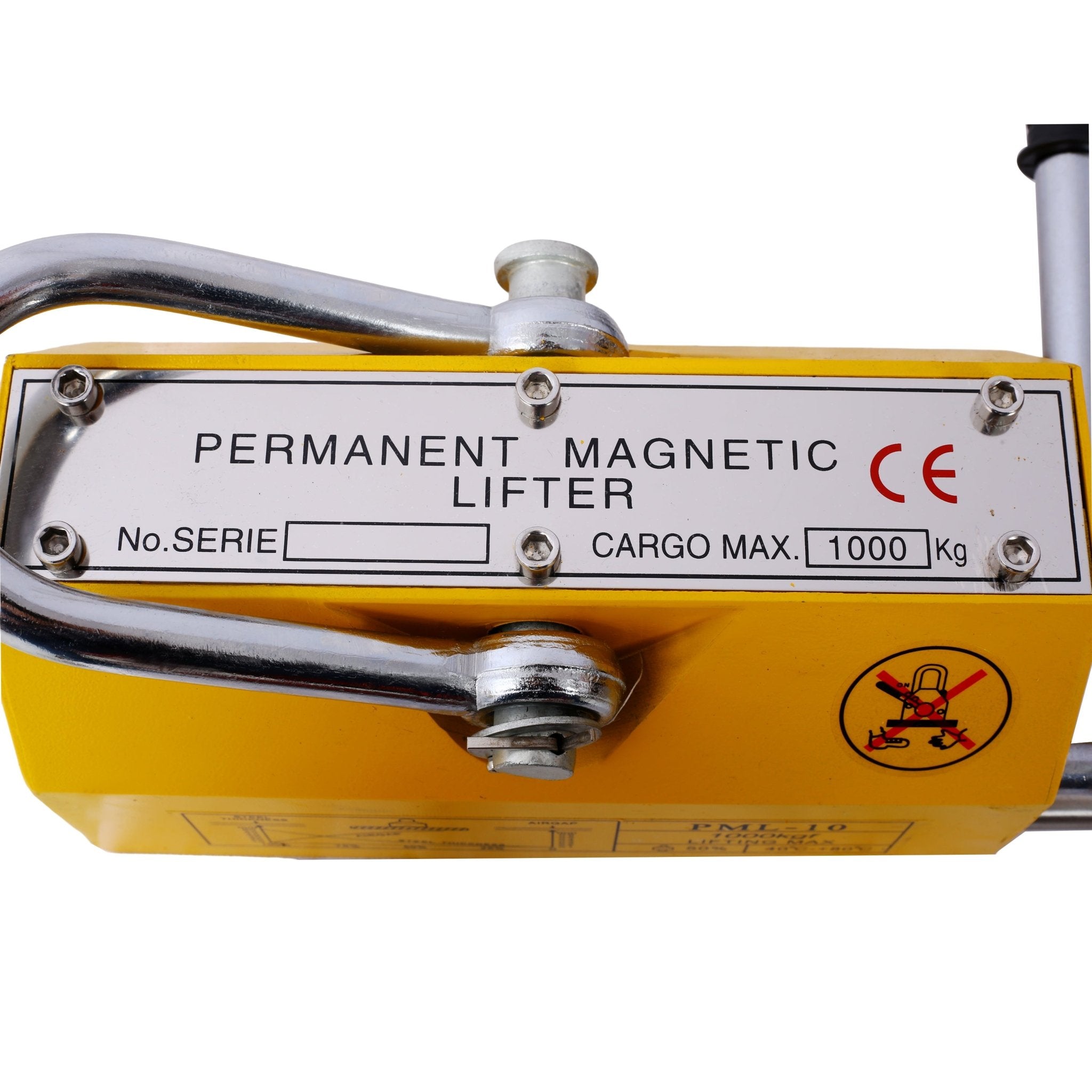 Permanent Magnetic Lifting with Release 2200lbs/1000kg Heavy Duty Magnet 2.5 Safety Factor Neodymium & Steel - Fab Heavy Parts