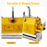 Permanent Magnetic Lifting with Release 440lbs/200kg Heavy Duty Magnet 2.5 Safety Factor Neodymium & Steel - Fab Heavy Parts