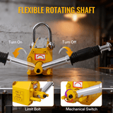 Permanent Magnetic Lifting with Release 440lbs/200kg Heavy Duty Magnet 2.5 Safety Factor Neodymium & Steel - Fab Heavy Parts