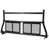 Pickup Truck Headache Rack Adjustable Steel Truck Back Rack Mesh Window Protector Head Frame Bed - Black - Fab Heavy Parts