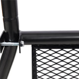 Pickup Truck Headache Rack Adjustable Steel Truck Back Rack Mesh Window Protector Head Frame Bed - Black - Fab Heavy Parts