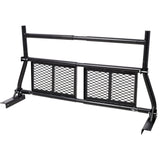 Pickup Truck Headache Rack Adjustable Steel Truck Back Rack Mesh Window Protector Head Frame Bed - Black - Fab Heavy Parts