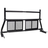 Pickup Truck Headache Rack Adjustable Steel Truck Back Rack Mesh Window Protector Head Frame Bed - Black - Fab Heavy Parts