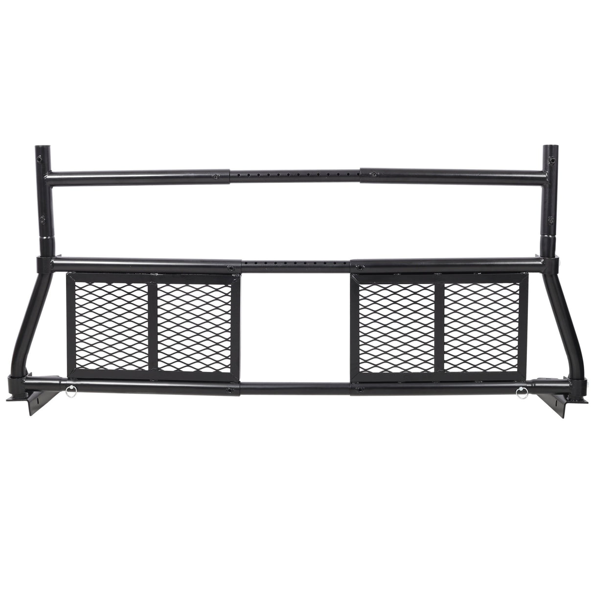 Pickup Truck Headache Rack Adjustable Steel Truck Back Rack Mesh Window Protector Head Frame Bed - Black - Fab Heavy Parts