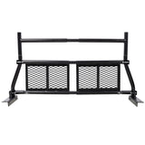 Pickup Truck Headache Rack Adjustable Steel Truck Back Rack Mesh Window Protector Head Frame Bed - Black - Fab Heavy Parts