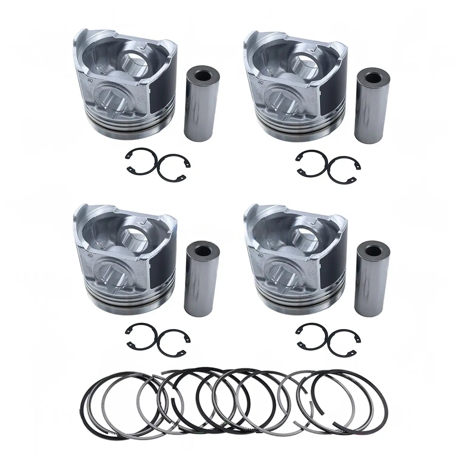 Piston Kit 1J574-21112 1J500-21050 for Kubota Engine V3800 Tractor M110XDTC M108SDS M108SH M9960 M8560 - Fab Heavy Parts