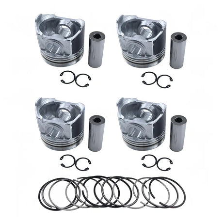 Piston Kit 1J574-21112 1J500-21050 for Kubota Engine V3800 Tractor M110XDTC M108SDS M108SH M9960 M8560 - Fab Heavy Parts