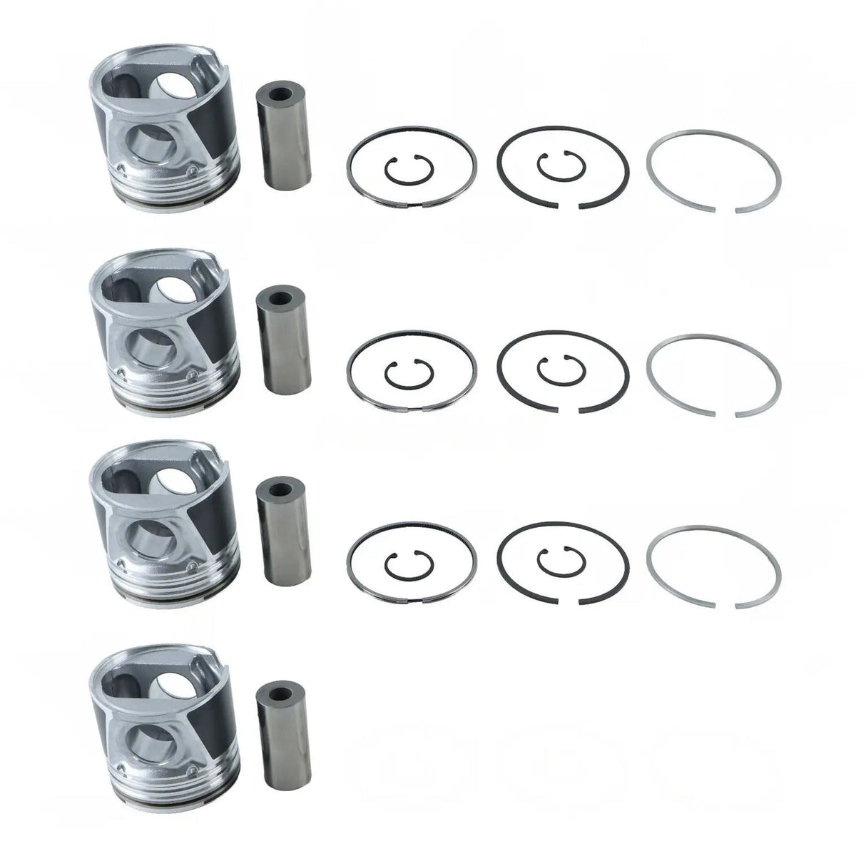 Piston Kit 8094740 for New Holland Engine F4GE9484A F4CE9484C J600 Loader C190 B95 Tractor 5610S TS6.120 - Fab Heavy Parts