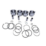 Piston Kit for Kubota Engine V1505 V1505T CASE Loader 1825B - Fab Heavy Parts