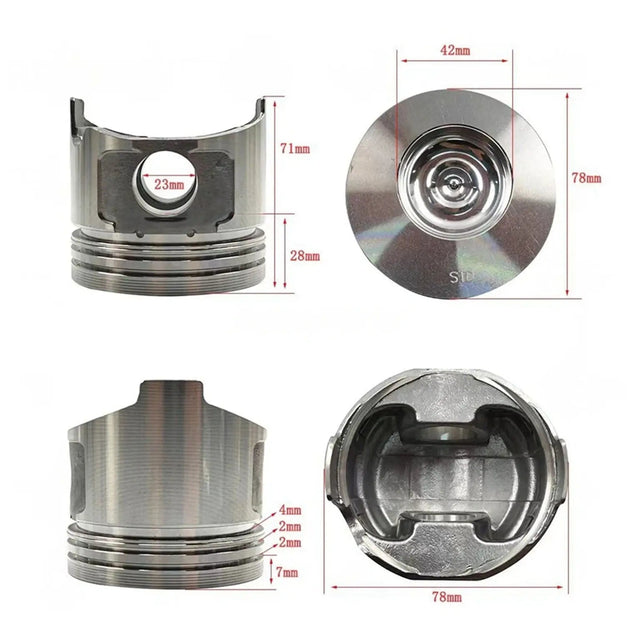 Piston Kit for Yanmar Engine 3TNE78A - Fab Heavy Parts