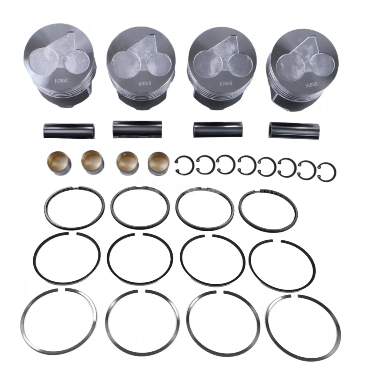 Piston Kit with Ring for Kubota Engine V2203 Bobcat 753C 763 773 S130 S150 S160 S185 331 334 341 5600 S175 S530 T190 T140 - Fab Heavy Parts
