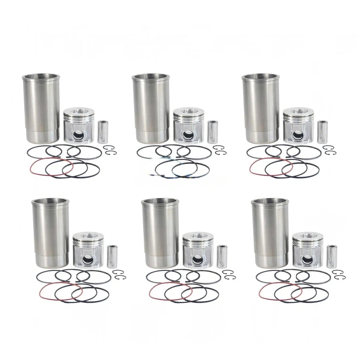 Piston Liner Kit RE65966 for John Deere Engine 4045 4.5L Dozer 450H 550H 650H Tractor 5415H 550H 5715HC 5415 5615 5715 - Fab Heavy Parts